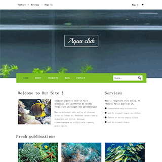 <b>HTML5海底生物展示网站模板</b>